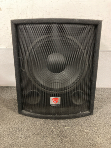 Rockville 12&rdquo; Subwoofer, 600W Peak Power, Banana Binding Posts, 1/4&rdquo; Jack, SpeakOn Input/Output, Model SBG1128; Unable To Test