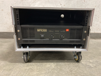 JBL MPX300 Professional Amplifier, 2 Channel System, In Rolling Metal Case