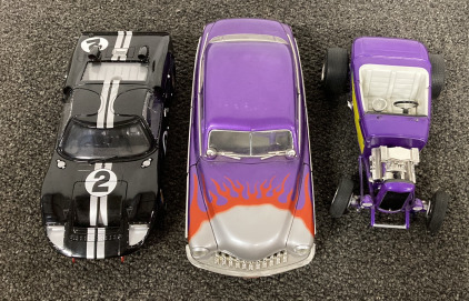 (1) 1949 Mercury Die Cast, With (1) 1966 Ford GT40 MK1 Die Cast, And (1) Deuce Ford Die Cast (Missing Parts)
