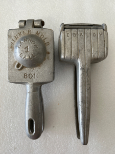 C. Palmer Sinker Mold No. 801- Cannon Ball And Other Mold (Ebaloy)