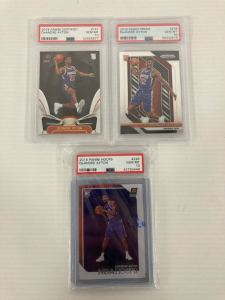 DeAndre Aytom 2018 Panini Certified #151 PSA Gem Mint 10, DeAndre Aytom 2018 Panini Prism #279 PSA Gem Mint 10, DeAndre Ayton 2018 Panini Hoops #248 PSA Gem Mint 10