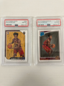 Collin Sexton 2018 Panini Hoops #280 PSA Gem Mint 10, Collin Sexton 2018 Panini Dinruss #180 PSA Gem Mint 10
