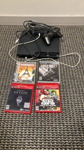 PLAYSTATION 3. W/GAMES AND 2 CONTROLLERS. WORKS GREAT