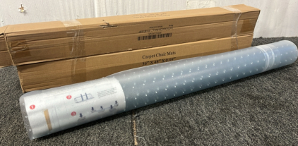 (2) PVC CHAIR MATS 36&rdquo;x 48&rdquo;x 0.09&rdquo;