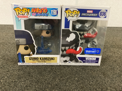 Funko Pops, Izumo Kamizuki (Naruto) And Venom (MechStrike)