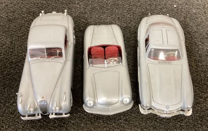 (1) 1949 Jaguar XK120 Die Cast, (1) 1954 Mercedes 300 SL Die Cast, And (1) 1948 Porsche Typ 356 Roadster Die Cast
