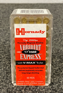 (50) Rnds Of Hornady 17 Gr. 2550 fps