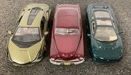 (1) Lamborghini Sian FKP37 Die Cast, (1) 1951 Mercury Die Cast, And (1) Jaguar XD220 Die Cast
