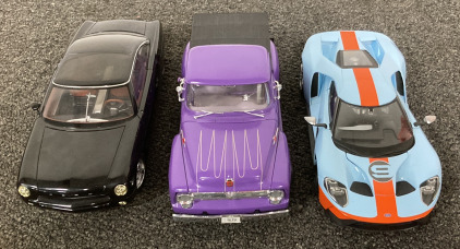 (1) Ford Forty Nine Die Cast, (1) 2017 Ford GT Die Cast, With (1) 1956 Ford F-100 Street Rod Die Cast