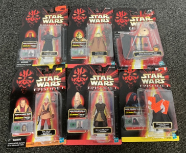 Six Star Wars Episode 1 Figurines Including Ric Olie, Boss Nass, Darry Maul & More