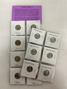 Brilliant Uncirculated Roosevelt Dimes and Steel War Pennies