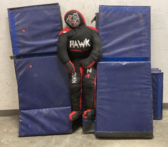 Hawk Grappling Dummy and Set of Wrestling Pads