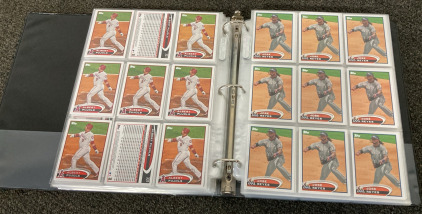 Binder Full of Collectors Baseball Cards