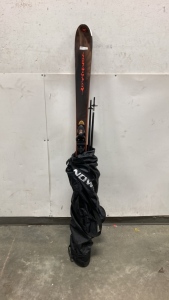 Pair Of Rossignol Skis With Poles