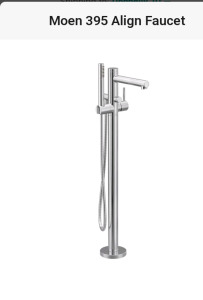 Moen Align Floor Mounted Tub Filler with Built-In Diverter - Includes Hand Shower
