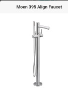 Moen Align Floor Mounted Tub Filler with Built-In Diverter - Includes Hand Shower