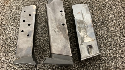 (3) Assorted Handgun Magazines