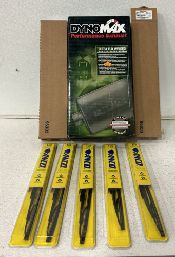 (2) Boxes Of 5 Anco Reliable Wiper Performance Windshield Wipers, (1) Dynomax Ultra Flo Performance Exhaust