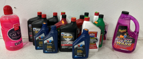 (4) Bottles Of Havoline 2- Cylce Engine Oil, (3) Bottles Of Automatic Transmission Fluid, (2) Bottles Of Sae 5W-30 High Mileage Synth Blend Motor Oil And More