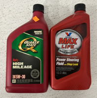 (4) Bottles Of Havoline 2- Cylce Engine Oil, (3) Bottles Of Automatic Transmission Fluid, (2) Bottles Of Sae 5W-30 High Mileage Synth Blend Motor Oil And More - 5