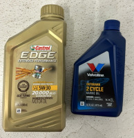 (3) Bottles Of Havoline 2-Cycle Engine Oil, (1) Gal Bottle Of Green AntiFreeze/Coolant, (1) Gal Bottle Of Heavy Duty Antifreeze/Coolant, (2) Bottles Of Valvoline Outboard 2 Cylce Marine Oil And More - 4