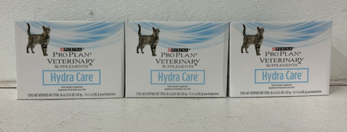 (3) Boxes Of 12 3oz Pro Plan Hydra Care Feline Hydration Supplements