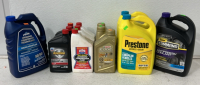 (3) Bottles Of Havoline 2-Cycle Engine Oil, (3) Bottles Of Multi Vehicle Automatic Transmission Fluid, (2) Bottles Of Prestone Antifreeze + Coolant, (1) Bottle Of Asian Vehicle Blue Antifreeze And Coolant And More