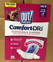 (1) Box Of 96 Comfort-Dri Disposable Pet Diapers, (4) Blue Extra Soft Dog Cones, (4) Hangine White Pill Organizer - 3