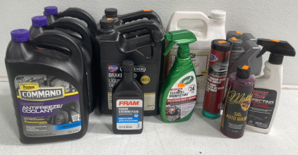 (3) Prestone Antifreeze/Coolant (2) Dot3 Brake Fluid And More!