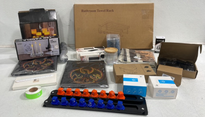 (100) Ocilating Saw Blades (2) Pok&eacute;mon Charizard Theme Card Binder (1) Bathroom Towel Rack