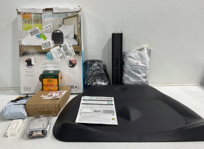 (1) Ergo Topo Desk Mat (1) Bed Rail Traveler (1) Full Size Mouse Pad And More!