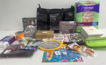 (1) Electric Fly Swatter (1) Picnic Bag (1) Expendable Garden Hose and More!