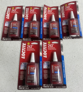 (6) Loctite 243 Threadlocker Blue