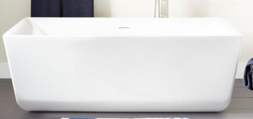 Signature Hardware 447009 Nassau 67 Acrylic Soaking Freestanding Tub with Integrated Drain and ...