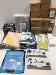 (2) Shower Caddies (8) Shower Curtains & More
