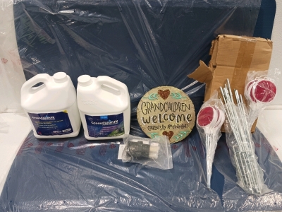(2) Kitche Floor Mats (8) Red Reflectors with Stakes (2) 1 Gallon Jugs of Green Clean Algaecide & More