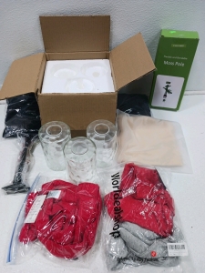 Assorted Women's & Kids Clothing (3) Over Candle Glasses & More