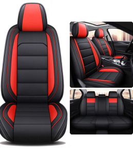 (1) Set of Joyoto Luxury Seat Covers For (Chevy Equinox) Red&Black