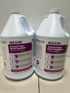 (4) 1 Gallon Maxim Instant Foam Hand Sanitizer and More