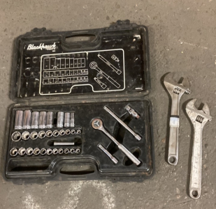 Blackhawk Partial Socket Set & (2) Crescent Wrenches