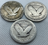 (3) Standing Liberty Quarters— Verified Authentic - 2