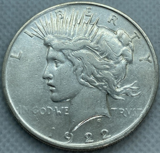1922 Peace Dollar Coin— Verified Authentic