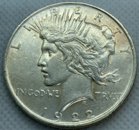 1922 Peace Dollar Coin— Verified Authentic