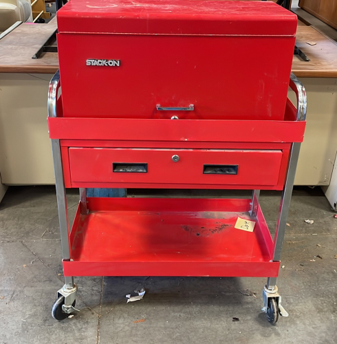 SNAP ON TOOL BOX ON CART WITH VARIOUS TOOLS