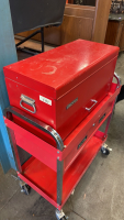 SNAP ON TOOL BOX ON CART WITH VARIOUS TOOLS - 4