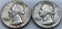 1953 & 1953-D 90% Silver Quarters— Verified Authentic