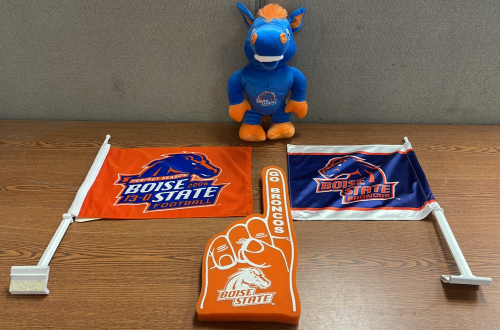 BOISE STATE BRONCOS MEMORABILIA-CAR FLAGS AMD FOAM FINGER