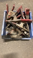 Bin of Assorted Clamps