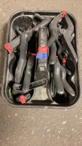 Bin of Assorted Clamps