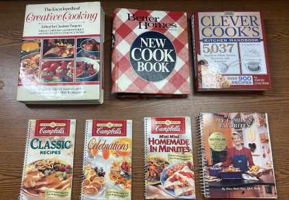 CAMPBELL’S, BETTER HOMES, AND OTHER VARIOUS COOKBOOKS